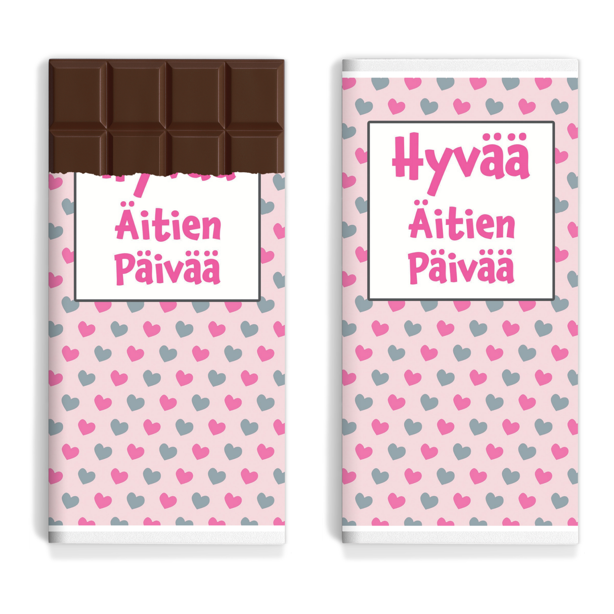 Äiti - Hyvää äitienpäivää (sydämet)