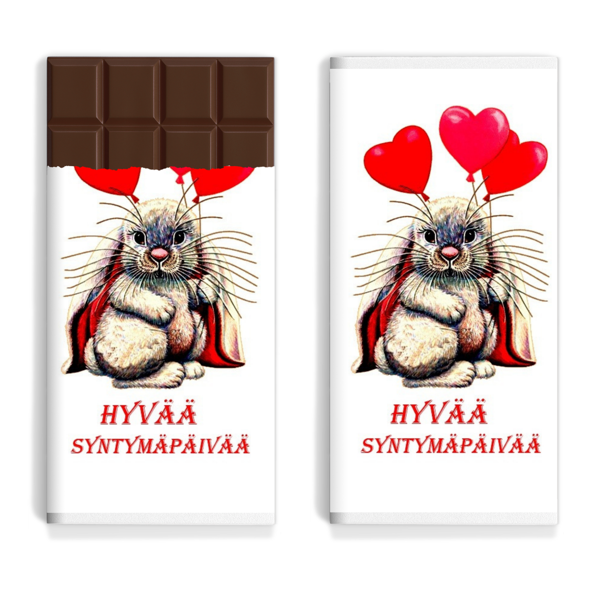 Onnittelu - Hyvää syntymäpäivää (kani)