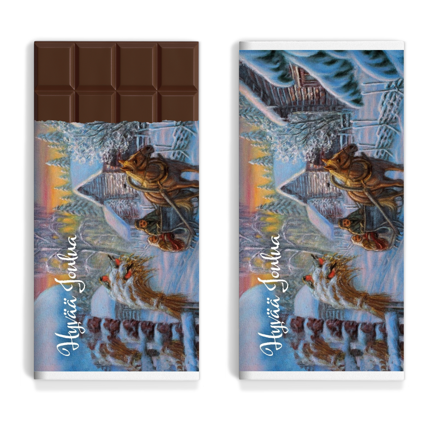 Vanhan ajan joulusuklaa - Punatulkut ja hevonen